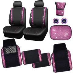 CAR PASS front seat cover front view showing sparkling protection