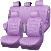 CAR PASS front seat cover in lavender showing sparkling finish and style benefit