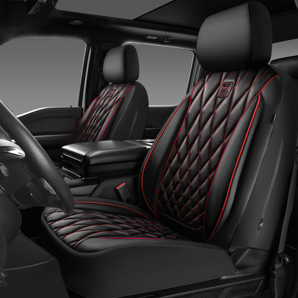 CAR PASS front view showing fitted seat covers and stylish look