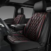CAR PASS front view showing fitted seat covers and stylish look