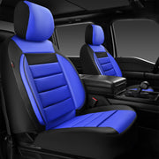 CAR PASS front view showing full two-piece seat covers and neat fit