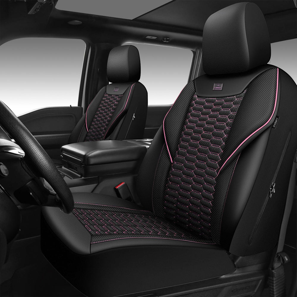 CAR PASS front seat covers full view showing protective fit and style benefit