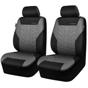 CAR PASS front seat covers packaging and front view showing fit and style