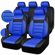 CAR PASS front seat full view showing sleek blue-black styling and protection