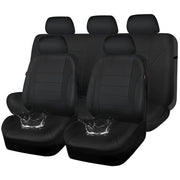 CAR PASS front seat full view showing sleek black protection and tidy interior benefit