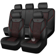 CAR PASS front seat full set installed showing sporty black and red design and protection