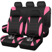CAR PASS front seat view showing black pink cover and sporty look