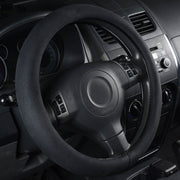 CAR PASS front view on steering wheel showing snug fit and style benefits