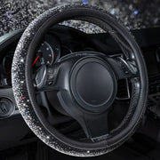 CAR PASS front view of steering wheel cover showing full sparkle and fit benefit
