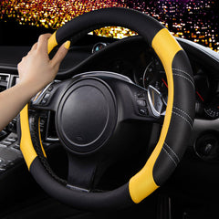 CAR PASS close-up of microfiber leather stitching highlighting durability and cleanability