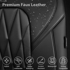 CAR PASS material close-up showing breathable Nappa faux leather for comfort