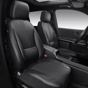 CAR PASS front view showing covers protecting and styling seats