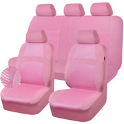 CAR PASS front view full seat set showing complete pink coverage and stylish look