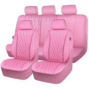 CAR PASS front seats view showing full set fit and elegant pink finish