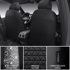 CAR PASS rear bench seat showing zippers for middle armrest use and full coverage protection
