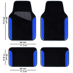 CAR PASS overhead shot of two rear mats displaying fit and size