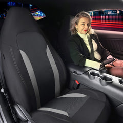 CAR PASS seatback detail showing airbag-compatible seam for safety