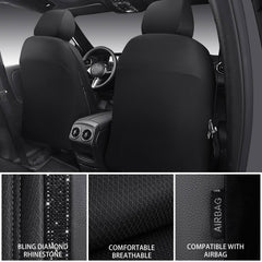 CAR PASS installed seat cover demonstrating transformed car interior look