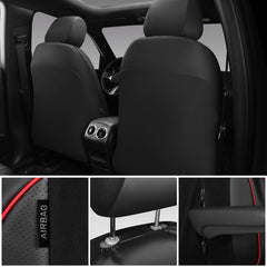 CAR PASS side airbag seam detail showing safety-compatible design