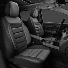 CAR PASS side airbag stitching close view confirming safety-compatible deployment