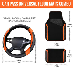 CAR PASS steering wheel cover close-up of stitching and texture for durable grip