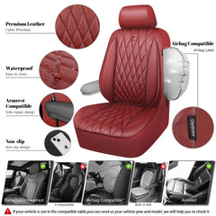 CAR PASS waterproof faux PU leather repelling a spilled drink