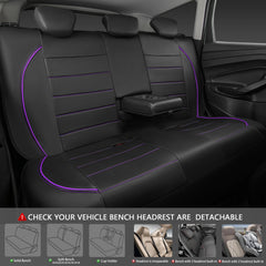 CAR PASS three-line zipper closeup enabling split seat access