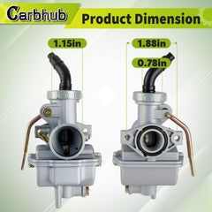 Carbhub PZ20 throttle slide closeup showing adjustable idle mechanism advantage