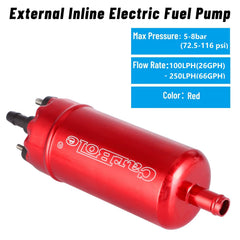 CarBole pump mounted under hood example showing neat installation and space saving