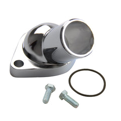 CarBole thermostat housing front view showing bolt pattern and polished finish for easy fit