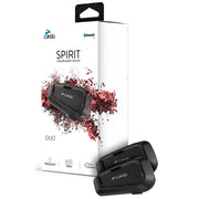 Cardo Spirit front view showing compact headset and clear controls for easy use