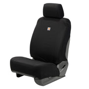 Carhartt front seat cover installed showing full coverage and protection
