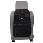 Carhartt seat organizer front view showing pockets and neat storage benefit