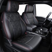 Carlimeki front view of camo black covers showing snug custom fit and refined look