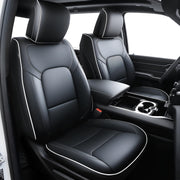 Carlimeki front seat covers installed showing tailored fit and refreshed look