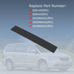 CARMOCAR B-pillar trim installed on van side demonstrating seamless fit and visual restoration benefit
