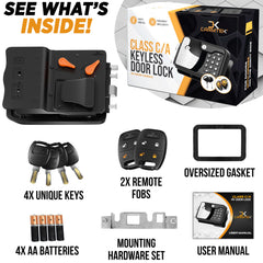 CARMTEK TripDefender two V5.0 key fobs and four unique mechanical keys for versatile access