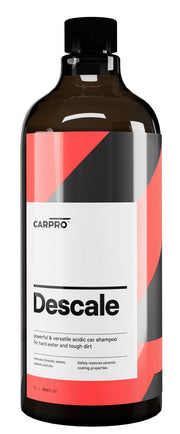CARPRO Descale front label showing product and concentration benefits