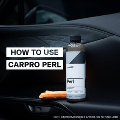 CARPRO PERL cream dispensed on microfiber showing smooth texture benefit