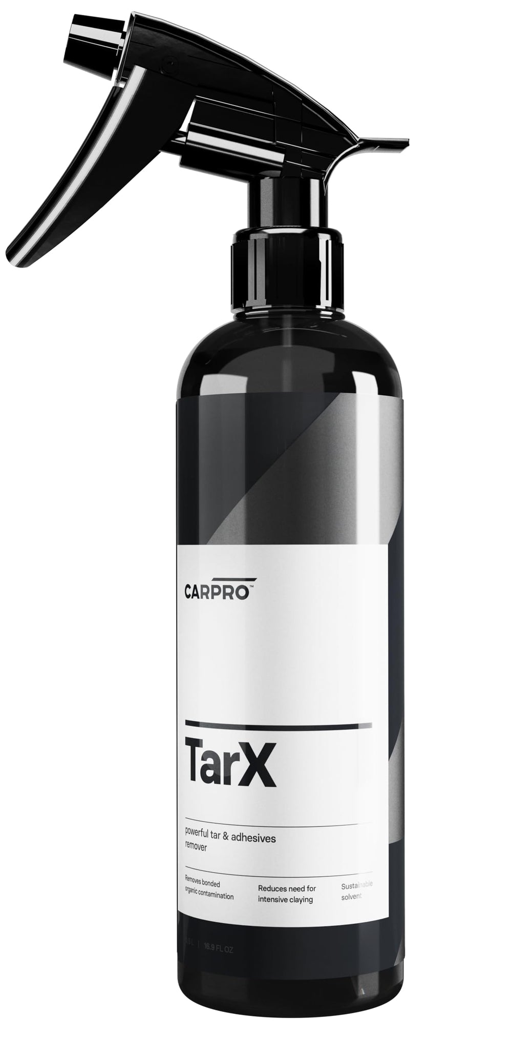CARPRO TarX front bottle showing label and capacity, highlights easy identification