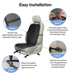 carrotez side profile mounted in car demonstrating secure fit and comfort