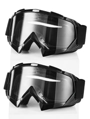 Carsories front view of goggles showing full-coverage protection and clear branding