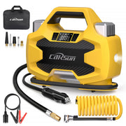 CARSUN front view of compact inflator showing portability and durable build benefit
