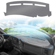 CARTIST front view of gray dash cover showing custom fit and neat finish