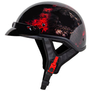 CARTMAN front view showing red skull graphics and DOT compliance benefit