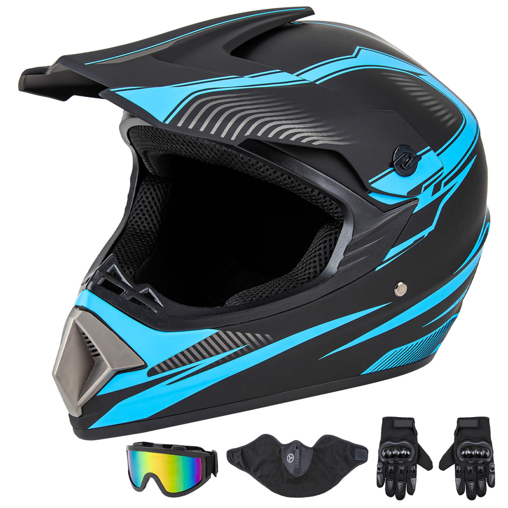 CARTMAN front view showing matte black blue finish and DOT label for certified protection