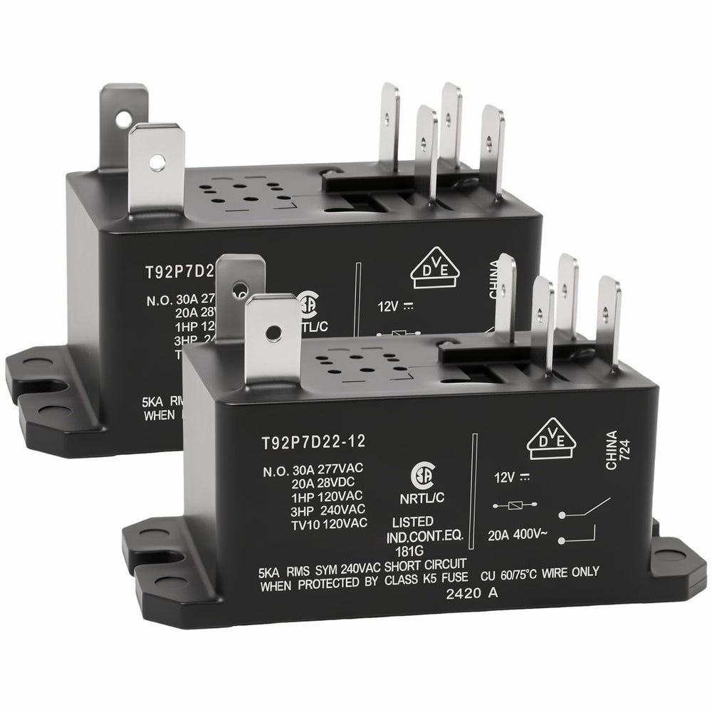 Casalytics front view of panel-mount relay showing labeling and terminals, for clear identification