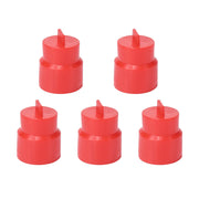 Casrram front view of cap plug kit showing five plugs and clear benefit of protection