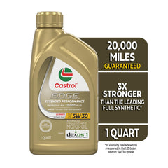 Castrol EDGE back panel with specification list for confident selection