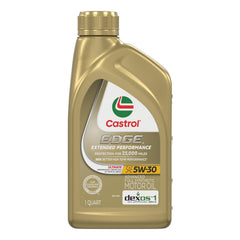 Castrol EDGE single quart label highlighting approvals and viscosity